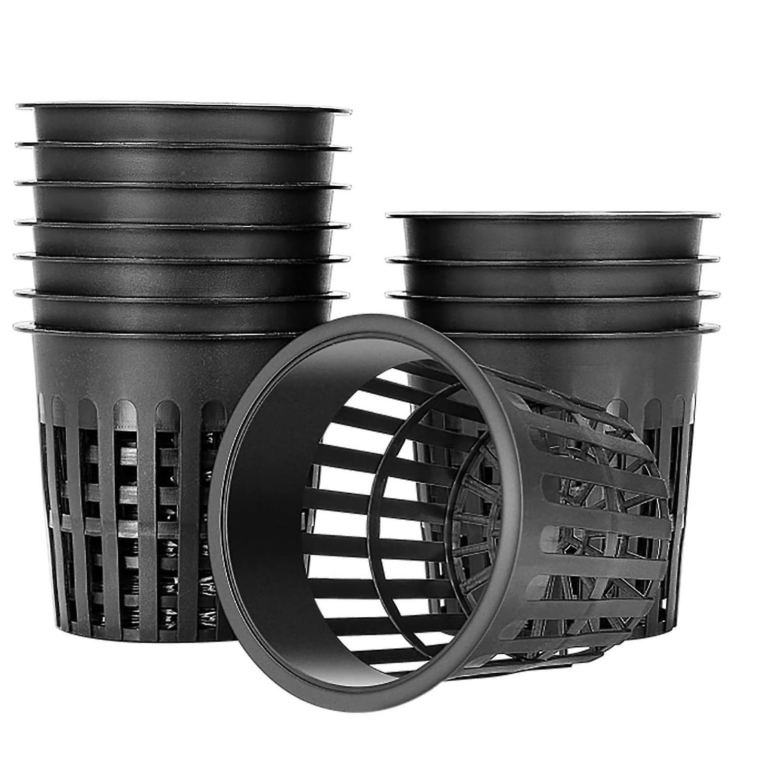 15-Pack 4-Inch Mesh Cups Slotted Mesh Wide Lip Filter Plant Net Pot Bucket Basket for Hydroponics - Image 1