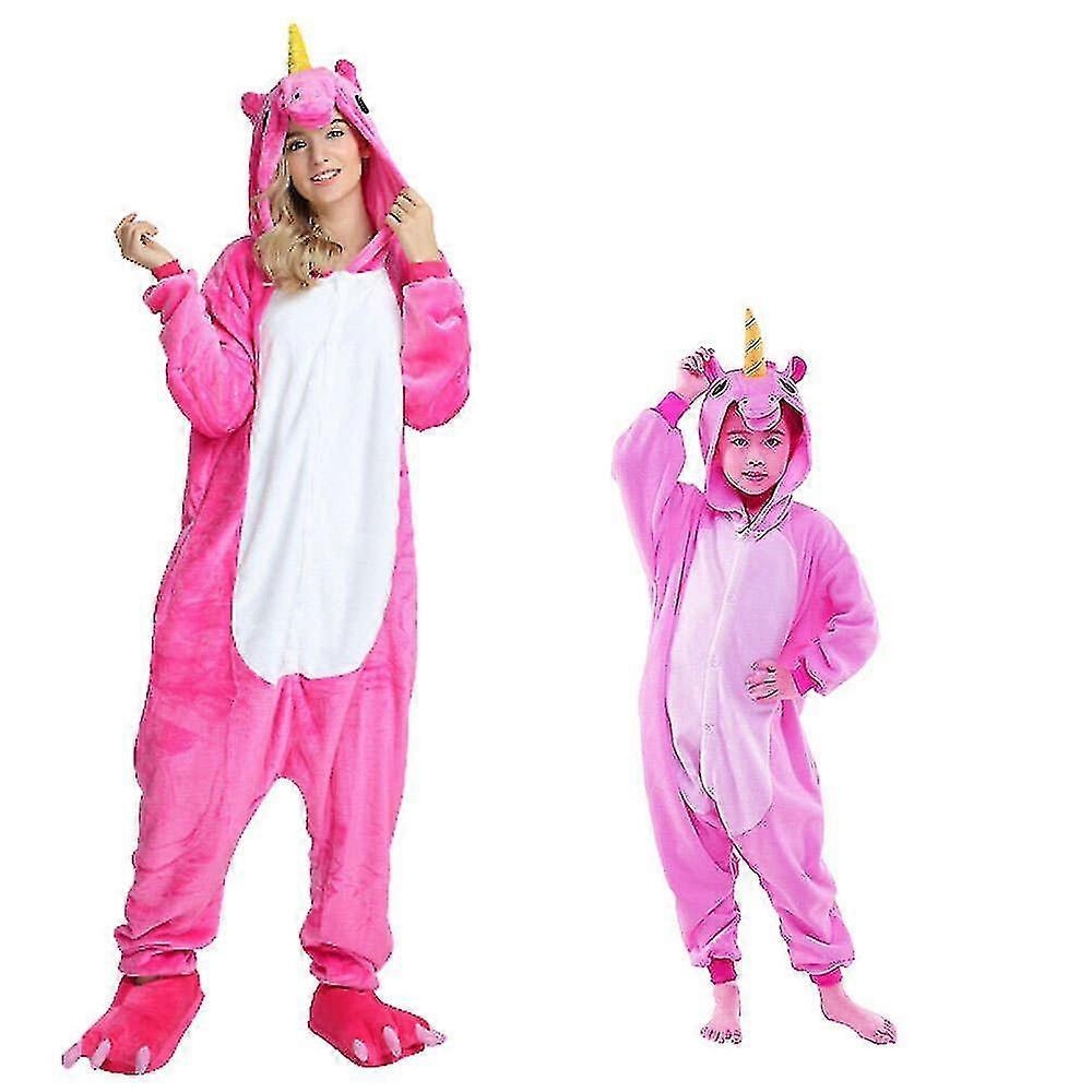 XL Unicorn Kigurumi Jumpsuit Pink Rose Pegasus Clothing Pajamas - Image 2