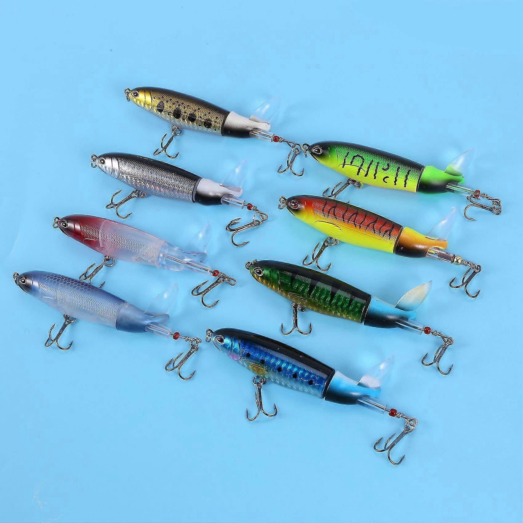8pcs Whopper Plopper 11cm 15g Floating Popper Fishing Lure Hard Bait Wobbler Rotating - Image 4