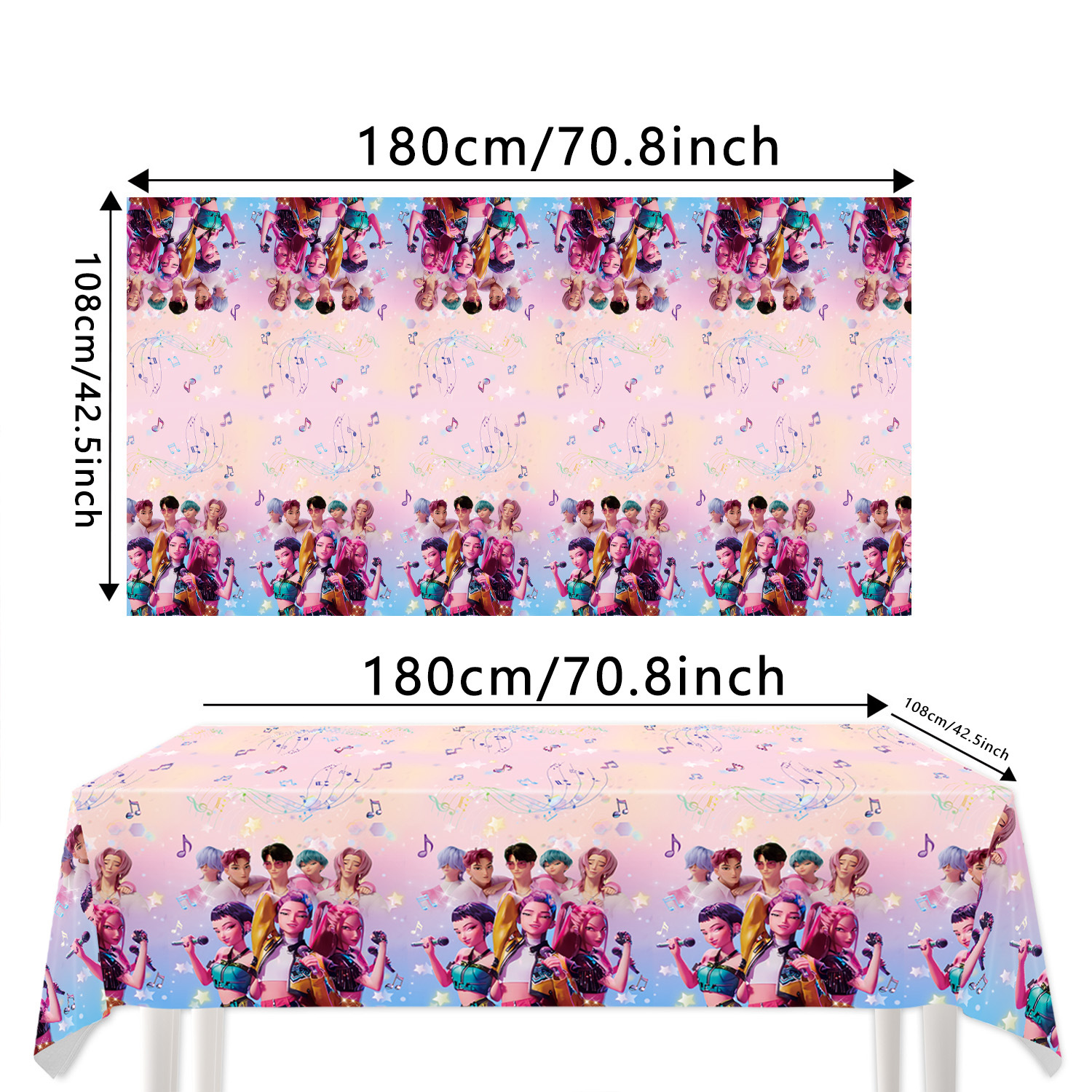 K-pop Demon Hunters Birthday Party Decorations Set Banner Cake Topper Balloons for Kids Theme Celebration - Image 4
