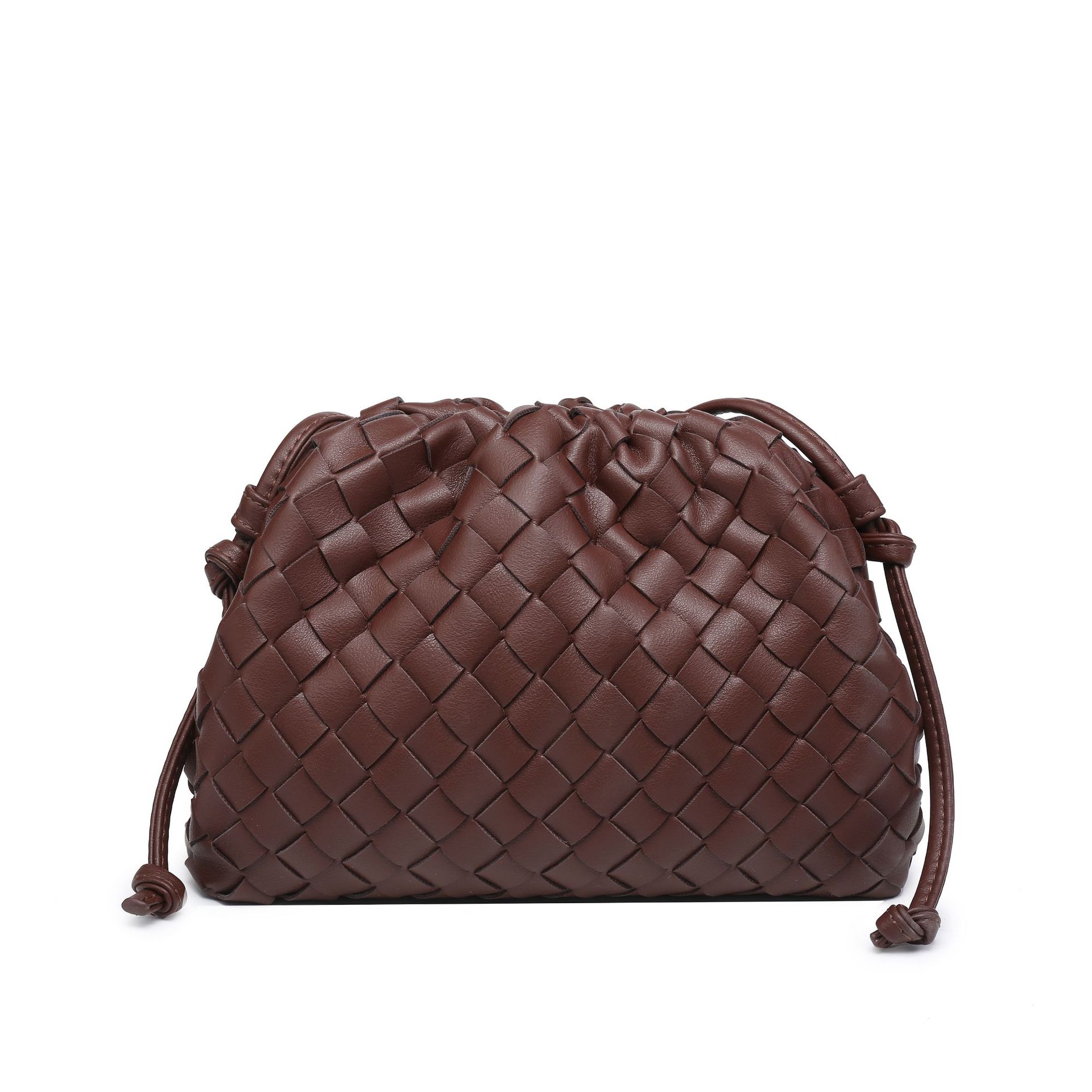 Cloud Backpack 2024 New Style Bag Ladies Cow Leather Crinkle Dumpling Bag Ladies Handbag Shoulder Bag MJ51 Wine Red 22*9*14cm - Image 8