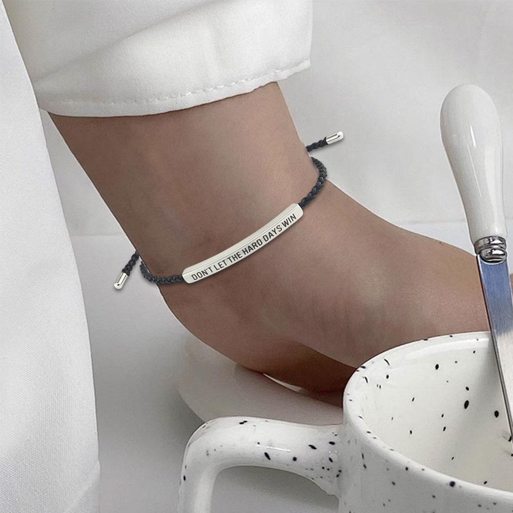 Don't Let the Tough Days Win Bracelet for Women and Men, Inspirational Black onesize - Image 4