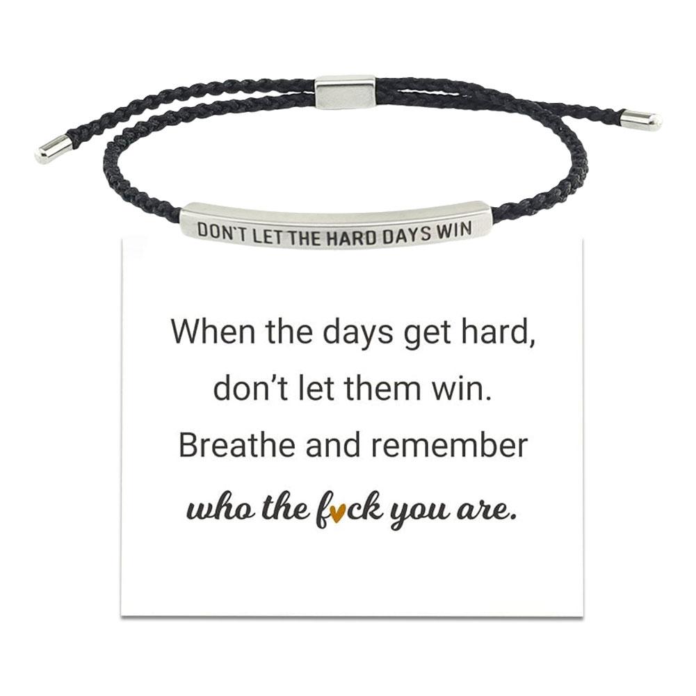 Don't Let the Tough Days Win Bracelet for Women and Men, Inspirational Black onesize - Image 6