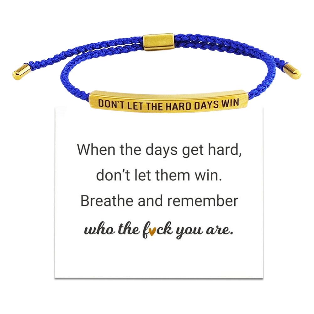 Don't Let the Tough Days Win Bracelet for Women and Men, Inspirational Black onesize - Image 8