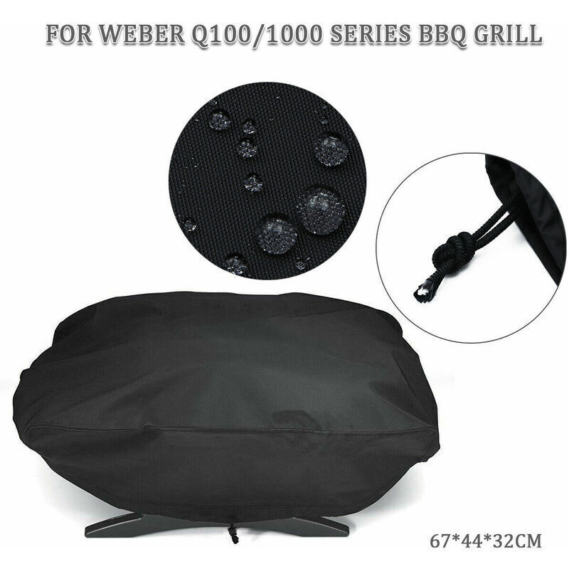210D Grill Cover for Weber Q1200 and Q1000 Gas Grills, Compatible with Q1200 Q1400 Q1000 Q100 Q120 Baby Q Models, Anti-UV - Image 5