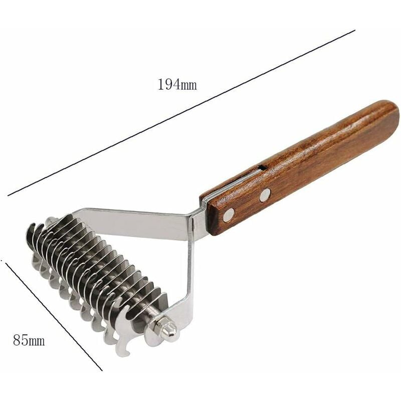 Dog Grooming Brush Coat King Undercoat Comb Dual 17+9 Teeth for Pet Hair Removal Dematting - Image 4