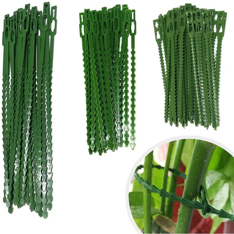 160 pcs Plant Ties Adjustable Garden Ties, Plant Ties and Supports, Helps Support Plants and Shrubs, Flexible Plastic Ties (3 Sizes) - Image 1