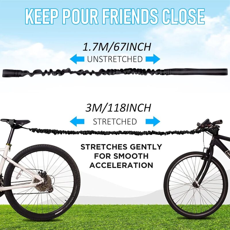 200kg Bicycle Tow Rope for Kids 1.7m to 3m with Black Storage Bag Compatible with Mountain Bike for Long Family Trip - Image 4