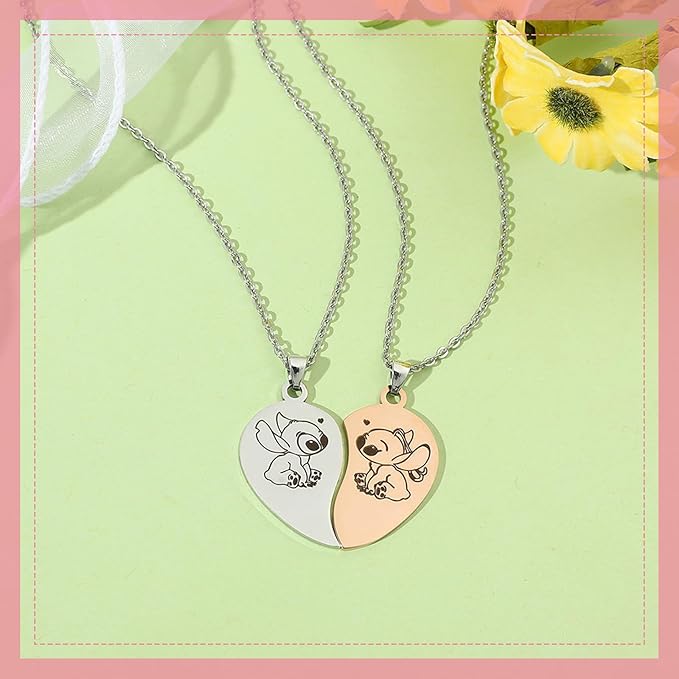 Party Stitch Necklace, Stitch Gift Jewelry, Stainless Steel Necklace - Image 4