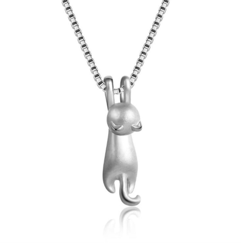 Cat Necklace Sterling Silver Jewelry for Women and Girls - Image 1