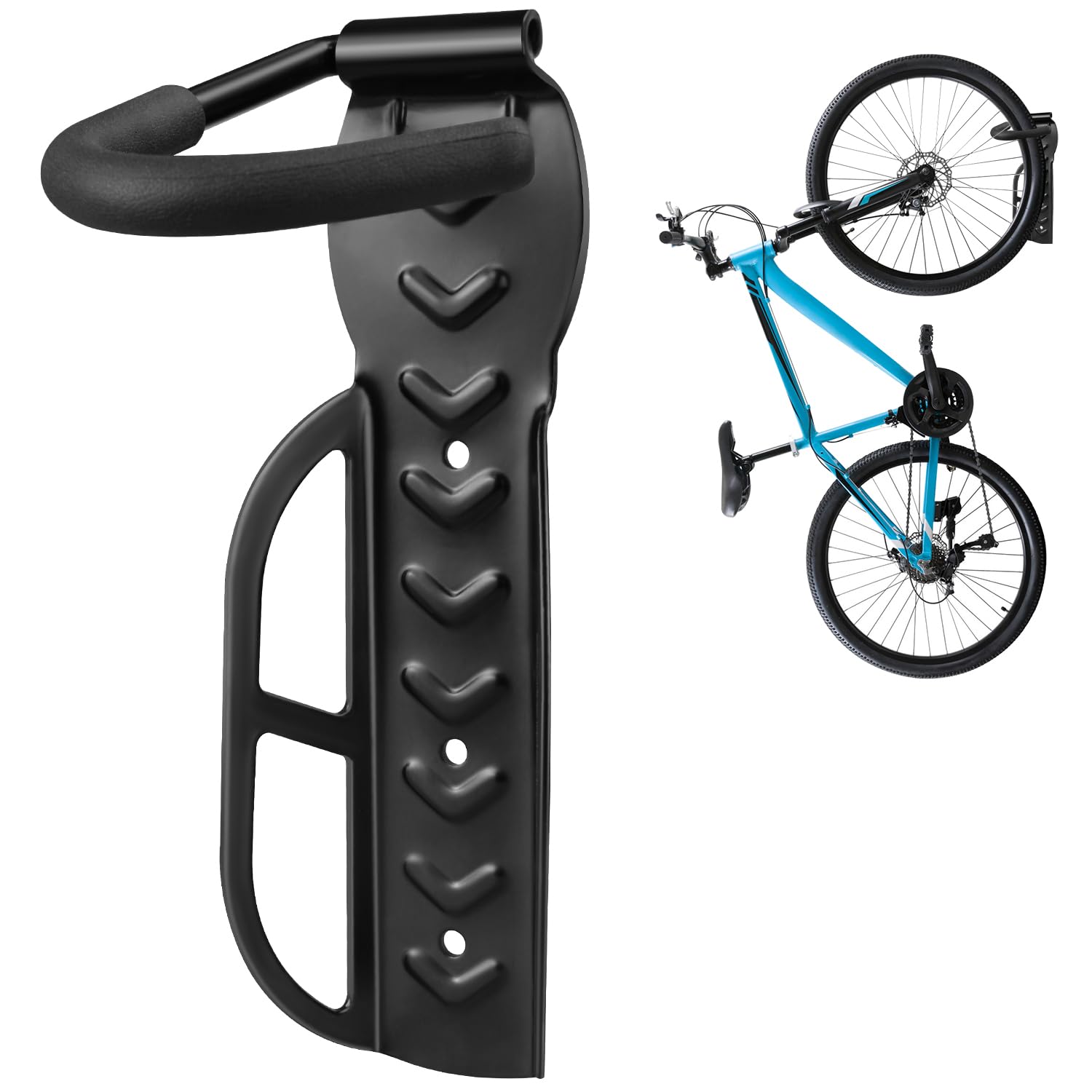 Garage Wall Mounted Bike Rack 2 Pack Heavy Duty Steel Hook Compatible with Oral-B Holds 66 lbs - Image 1