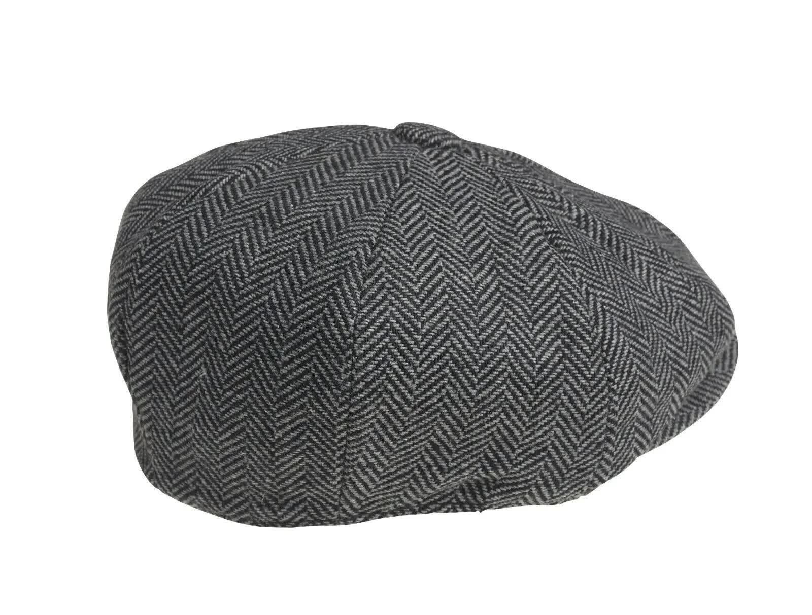 Retro Newsboy Cap Grey Men Octagonal Hat Peaky Blinders Style - Image 5