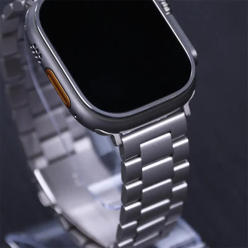 Compatible with Apple Watch Band Stainless Steel Metal Bracelet Series 9 8 7 6 5 49mm 45mm 44mm 42mm Starlight - Image 6