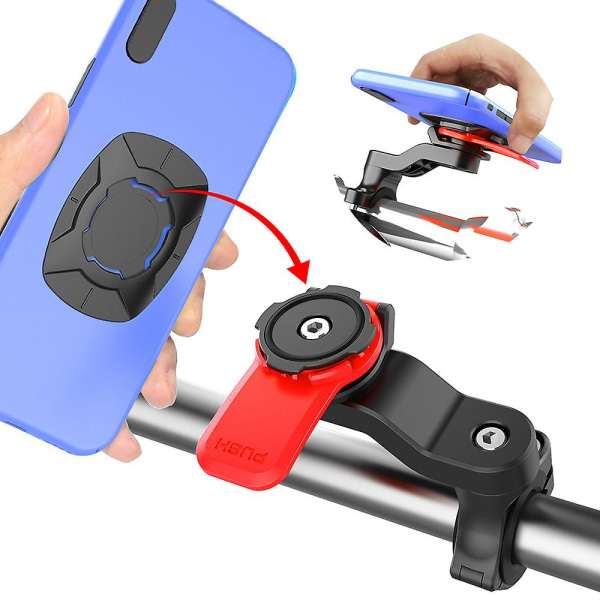 Quad Lock Out Front Bike Mount Twist Lock Mountain Bike Cradle Compatible withSamsung Xiaomi - Image 1