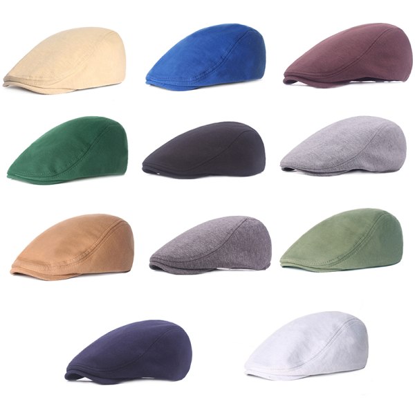 Unisex Cotton Beret - Soft Casual Solid Color Cap for Men and Women with Compatible with Apple Compatibility, White, One Size - Image 3