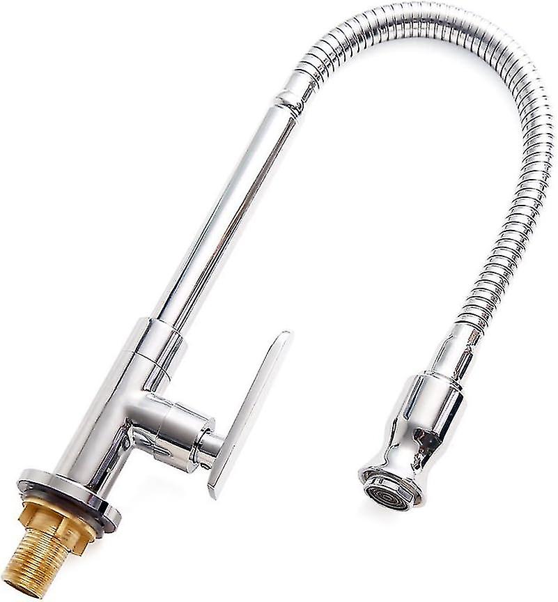 Outdoor Faucet - 360° Kitchen Mixer Flexible Neck Laundry Room Faucet Bar Garden Outdoor Faucet - Image 1