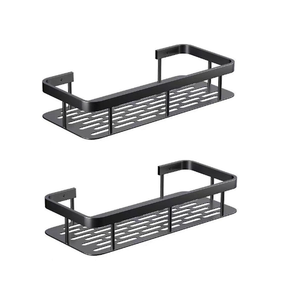 2pcs Wall Mount Corner Shelf for Bathroom Compatible with Braun Shower Storage Bracket Toilet Makeup Organization - Image 1