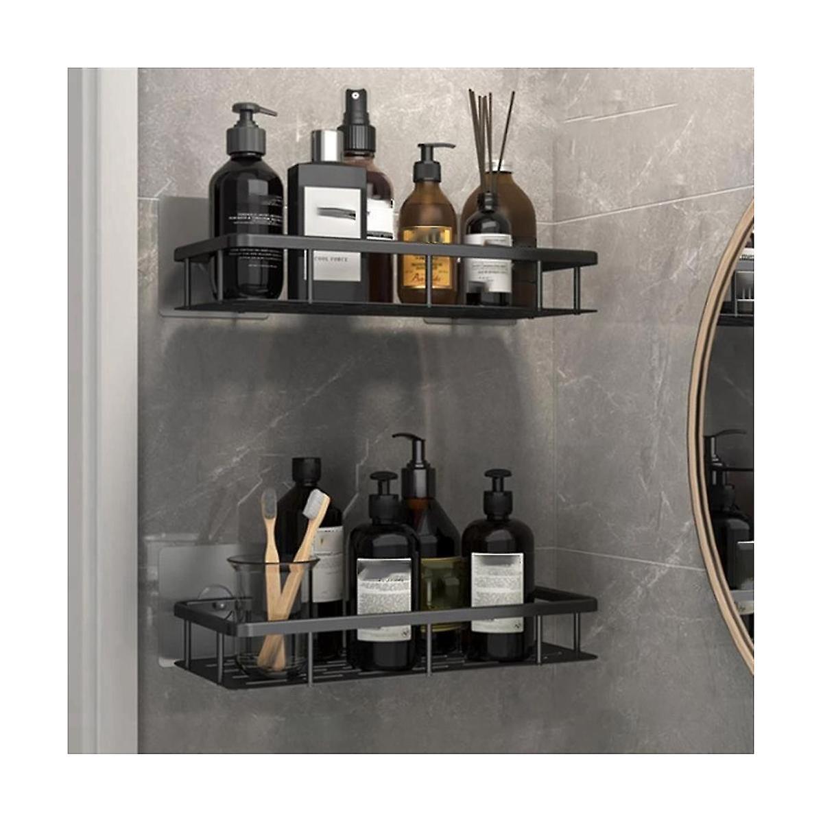 2pcs Wall Mount Corner Shelf for Bathroom Compatible with Braun Shower Storage Bracket Toilet Makeup Organization - Image 5