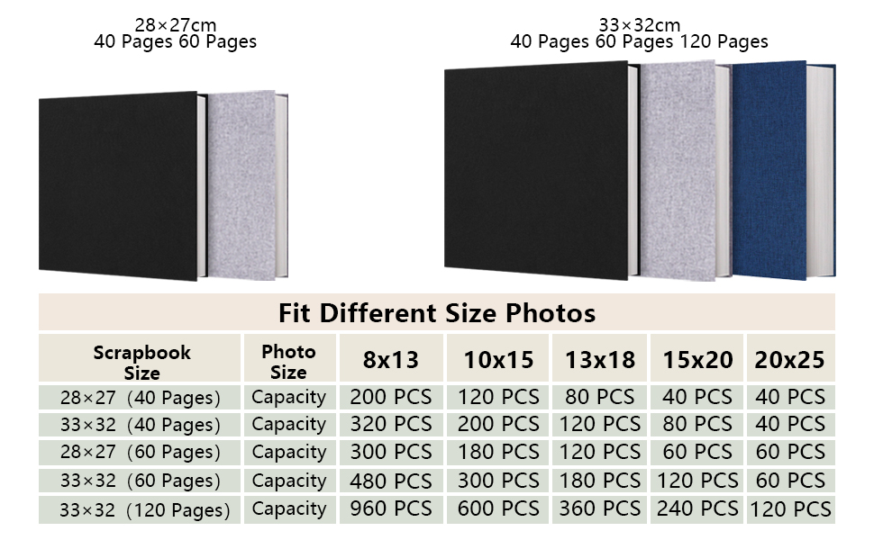 Self-Adhesive Photo Album 27 * 28 cm Scrapbook Album 40 Double-Sided Pages Linen Hardcover DIY Anniversary Memory Book for Baby - Image 4