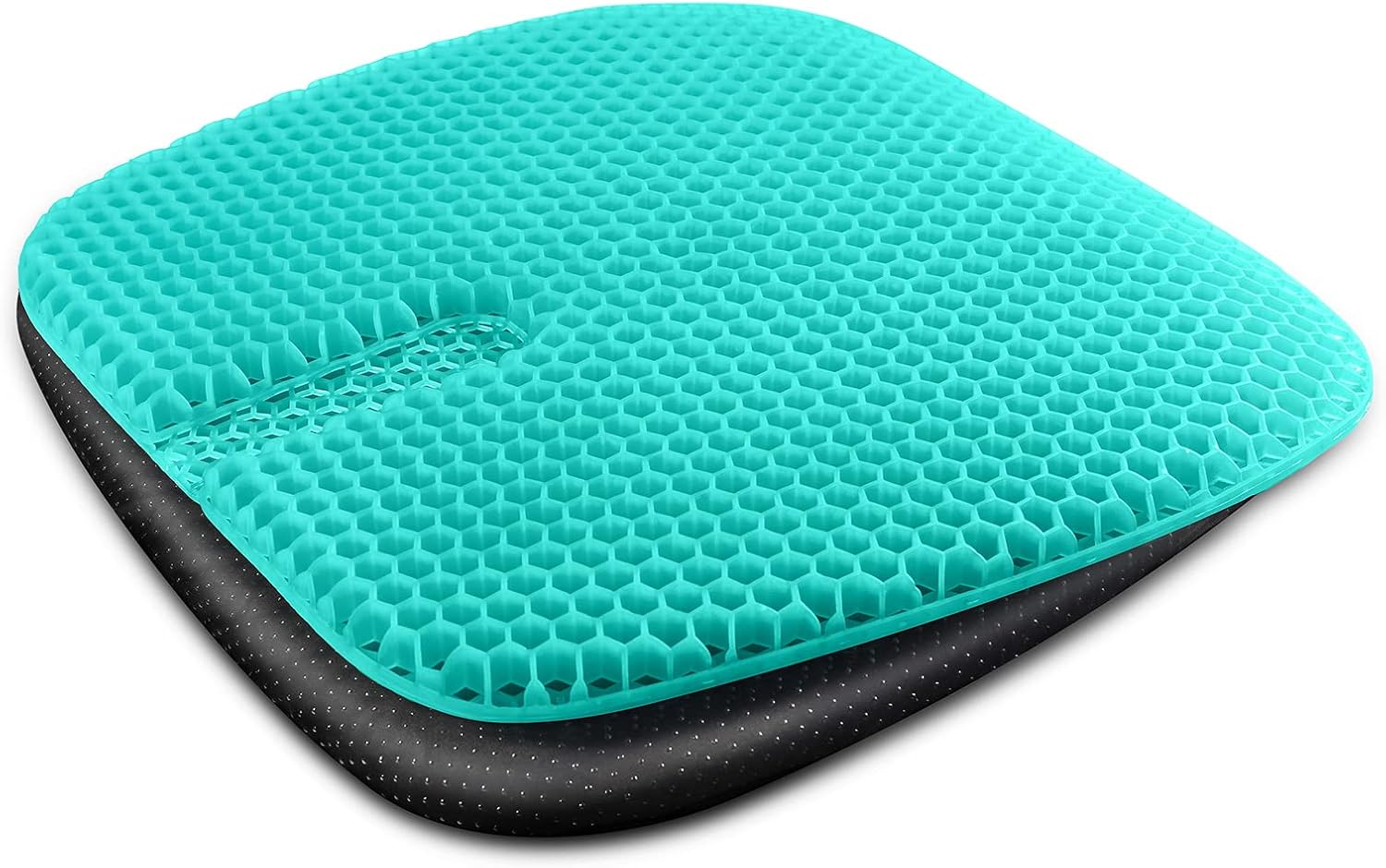 Gel Seat Cushion for Long-Term Sitting, Gel Cushions for Pressure Relief, Double Thick Gel Cushion for Sitting, Seat Cushions for Office Chairs with - Image 1