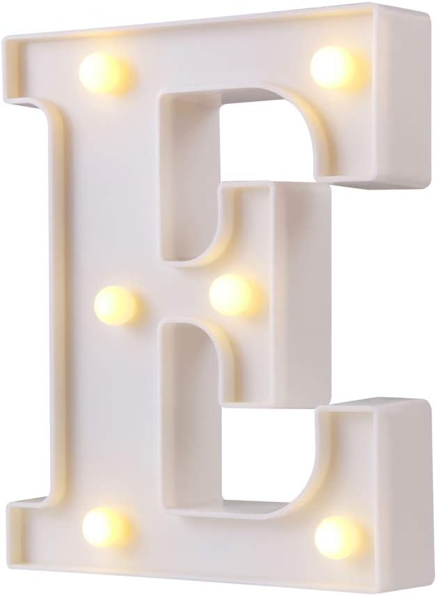 Luminous letters, very suitable for luminous weddings and birthday parties home decoration lamps (white, E) Capital letter E - Image 1