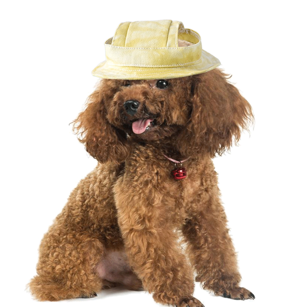 Dog fleece hat Adjustable dog Outdoor port UV protection Hat cap qd best Light blue S Light blue S - Image 3