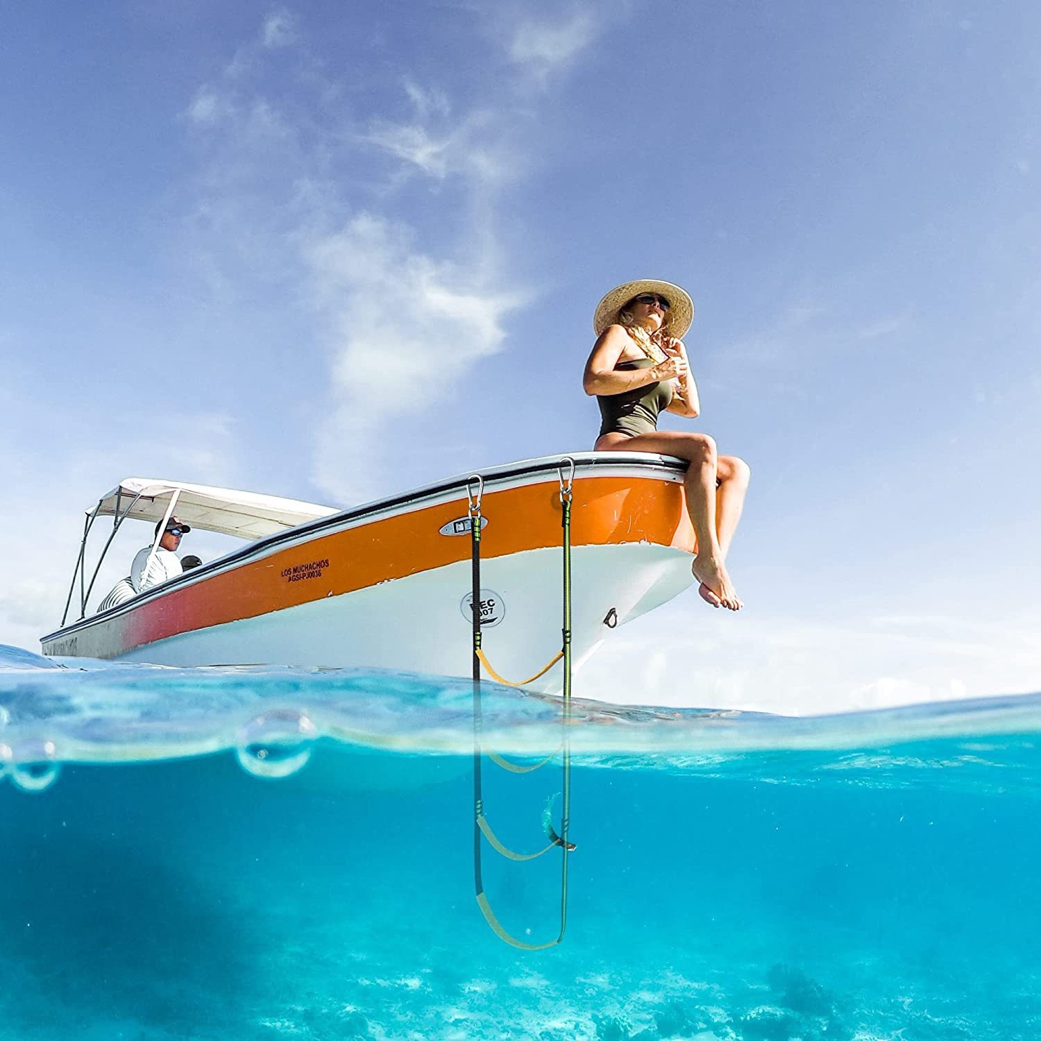 Boat Rope Ladder 4 Step Foldable Extension Compatible with Sailboat Kayak Swim Ladder Perfet - Image 3