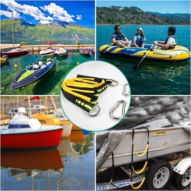 Boat Rope Ladder 4 Step Foldable Extension Compatible with Sailboat Kayak Swim Ladder Perfet - Image 5