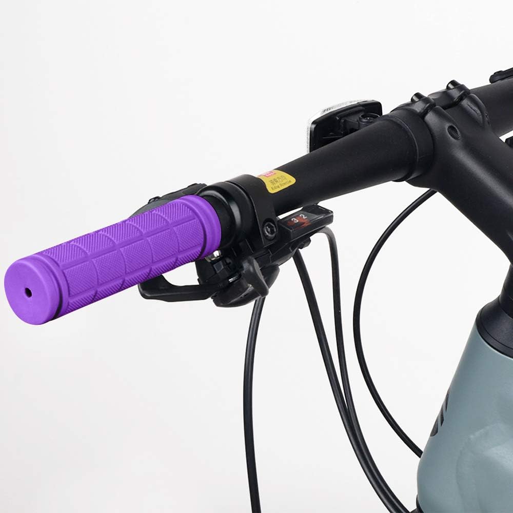 A pair of ergonomic bicycle handles in non-slip soft rubber, Purple - Image 2