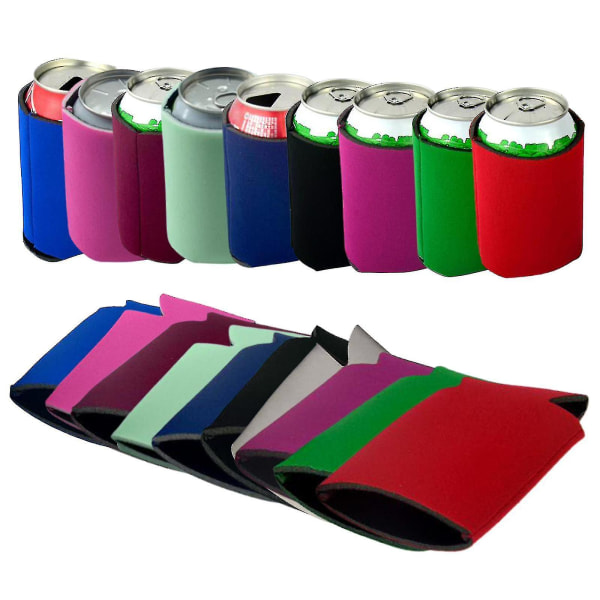 10pcs Neoprene Beer Can Coolers Drink Bottle Holders Insulation Sleeve - Image 1