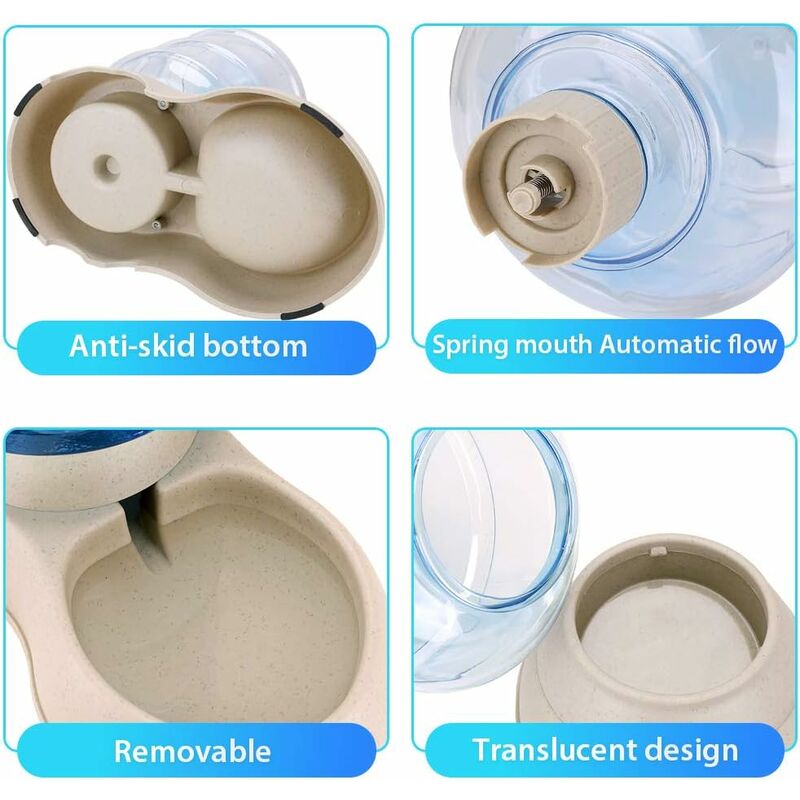 Automatic Pet Food and Water Dispenser 3.8L for Cats and Dogs, 2-Pack - Image 3