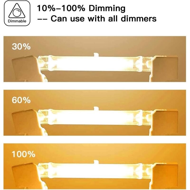 R7S Halogen Bulb 5 Pack 118mm 200W 230V Dimmable for Construction Floodlights Landscape and Living Room Lighting - Image 2