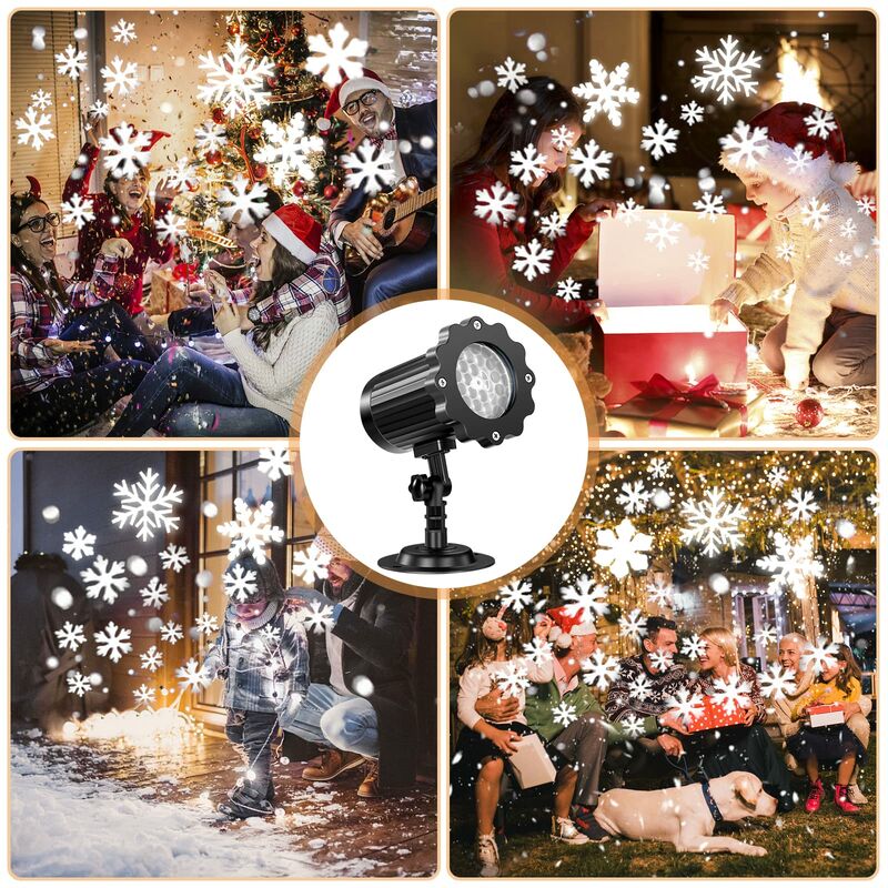 Snowflake Projection Lamp with Remote Control IP65 Waterproof Outdoor Christmas Light for Indoor Party Garden Wedding Bar Decor - Image 3
