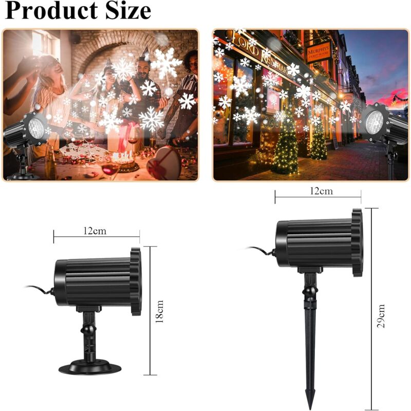 Snowflake Projection Lamp with Remote Control IP65 Waterproof Outdoor Christmas Light for Indoor Party Garden Wedding Bar Decor - Image 4