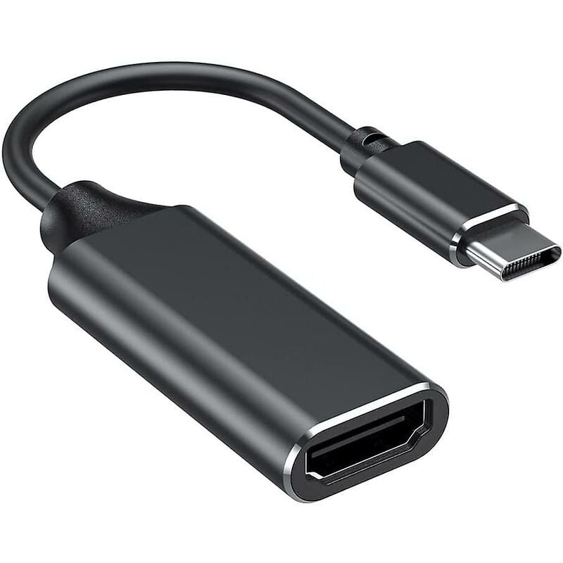 4K HDMI to USB C Adapter with Audio Video Output MacBook iPad Pro Samsung Huawei Compatible with Mate 20 Black - Image 1