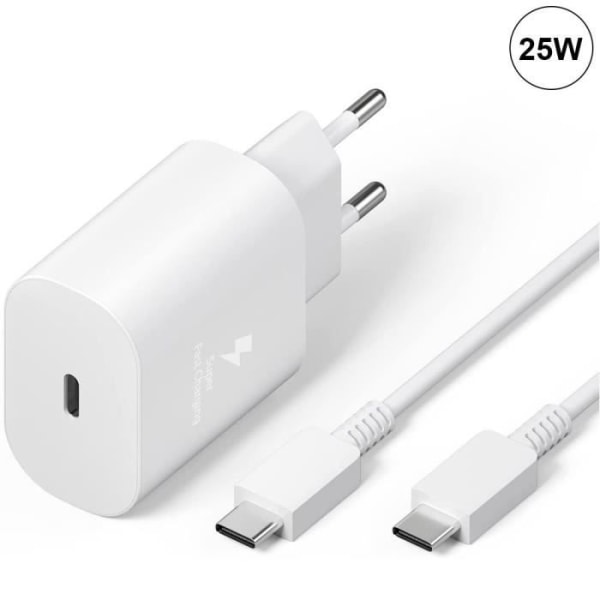 Compatible with Samsung A25 A15 A05 A05s A35 A55 Charger and Cable 25W White Type-C Fast Charging - Image 1