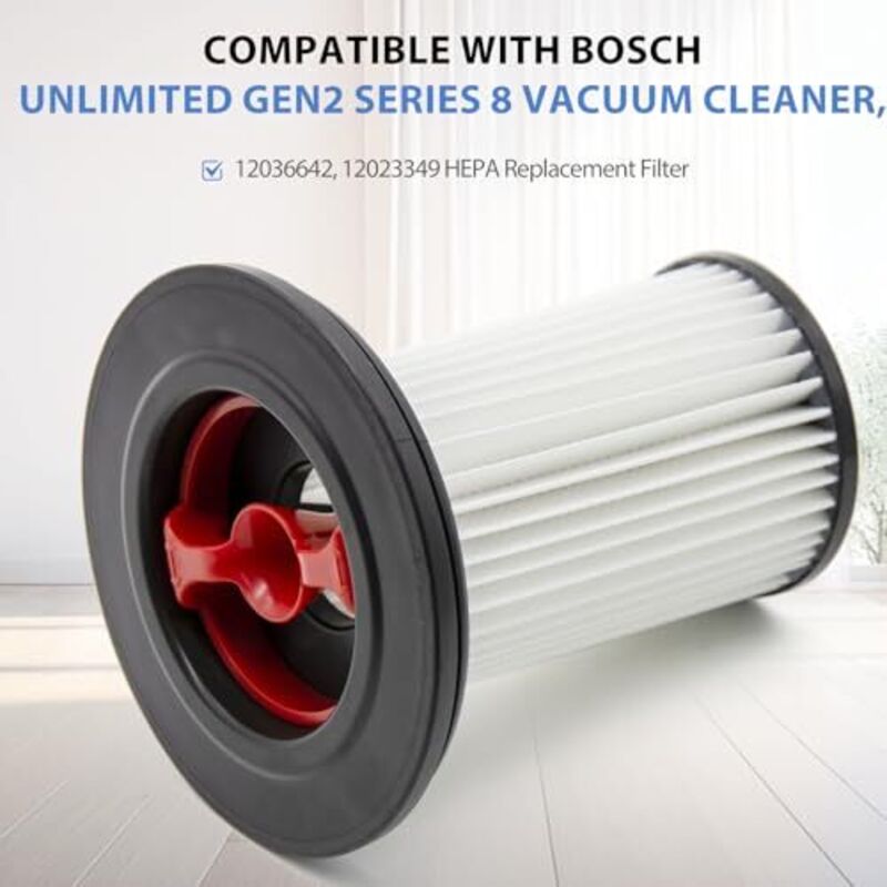 Bosch Unlimited Gen2 Series 8 Vacuum Replacement Filter 2-Pack Compatible with BKS8214W BSS825ALL - Image 2