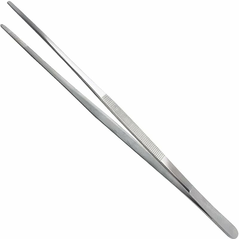 Stainless Steel Tweezers 30cm 12 Inch Long with Serrated End for Aquaristik Gardening Kitchen Industrial Work - Image 1