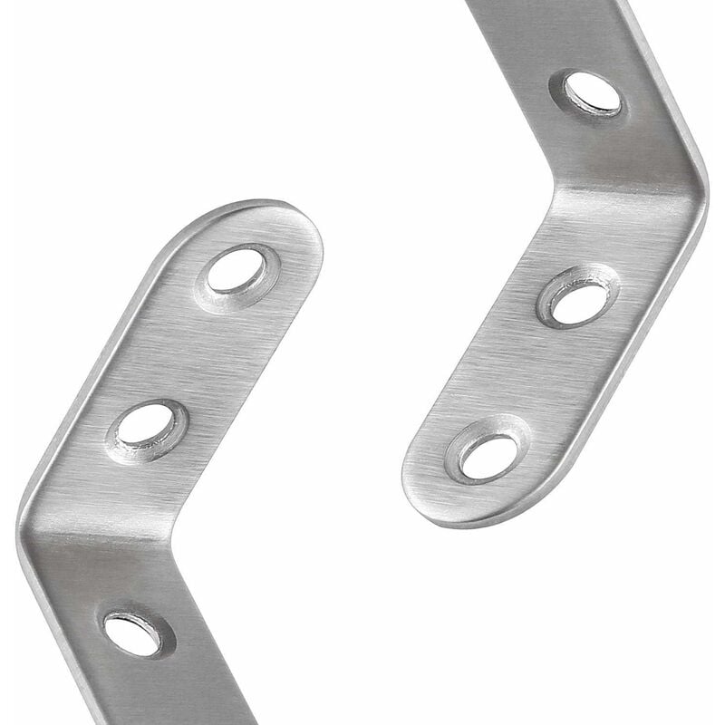 Stainless Steel Corner Brackets 40x40mm 13pcs Furniture Repair Silver Compatible with Furniture Brands - Image 4