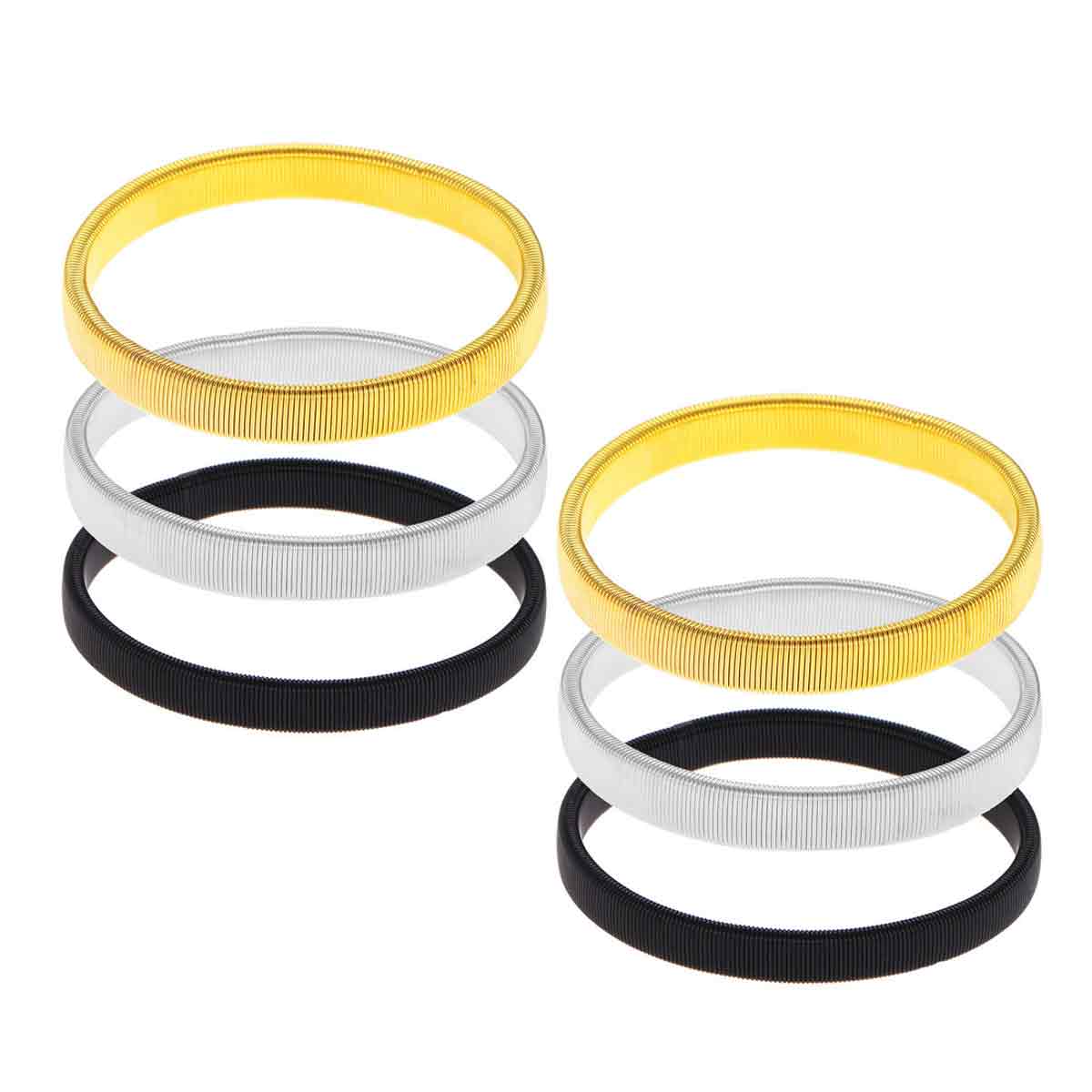3 pairs of anti-slip sleeve holders, sleeve holders, elastic metal bracelets for long-sleeved shirts, to fix long sleeves, for waiters, women and - Image 1
