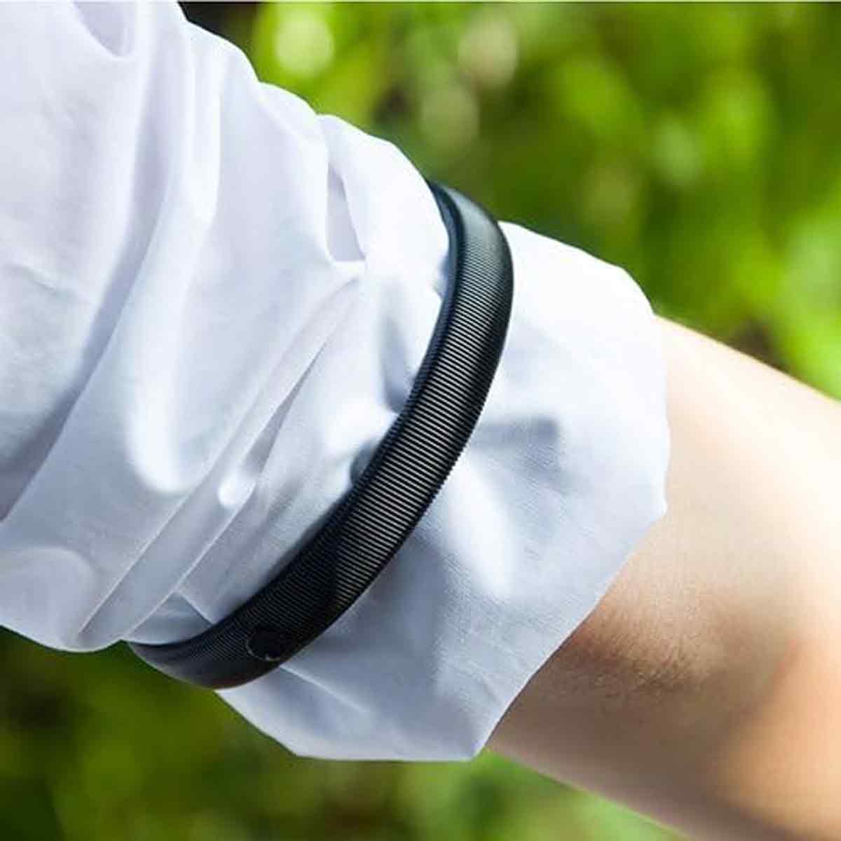 3 pairs of anti-slip sleeve holders, sleeve holders, elastic metal bracelets for long-sleeved shirts, to fix long sleeves, for waiters, women and - Image 5