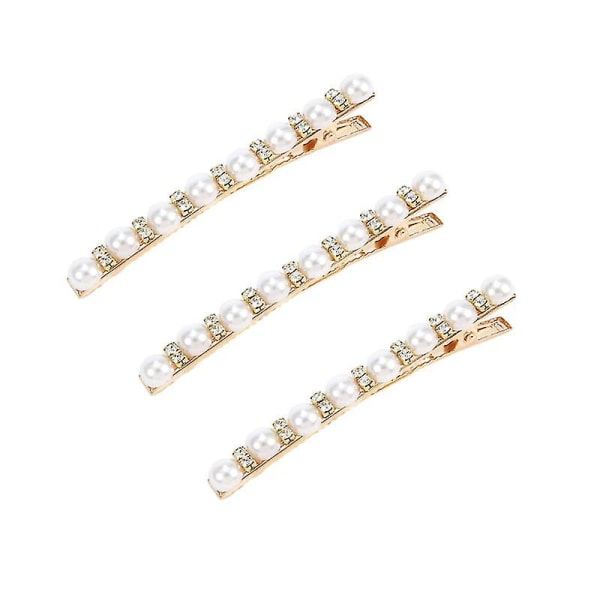 3pcs Pearl Studded Hair Clips Vintage Hair Clips Rhinestone Hair Clip Elegant Headpiece Creative Headpiece - Image 1