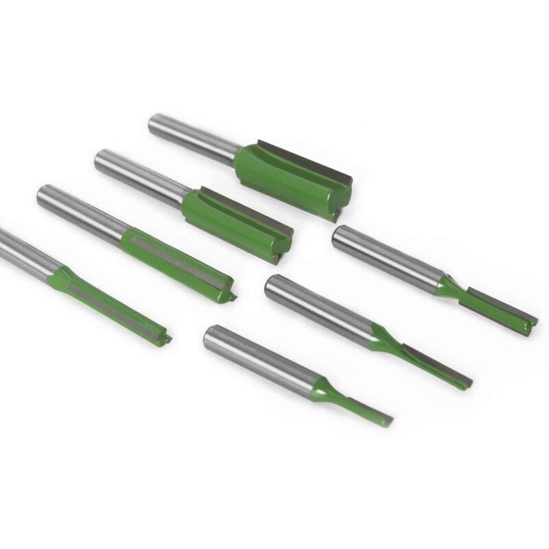 Straight Router Bit Set 6mm 7-Piece Woodworking Carbide with Bosch Makita - Image 4