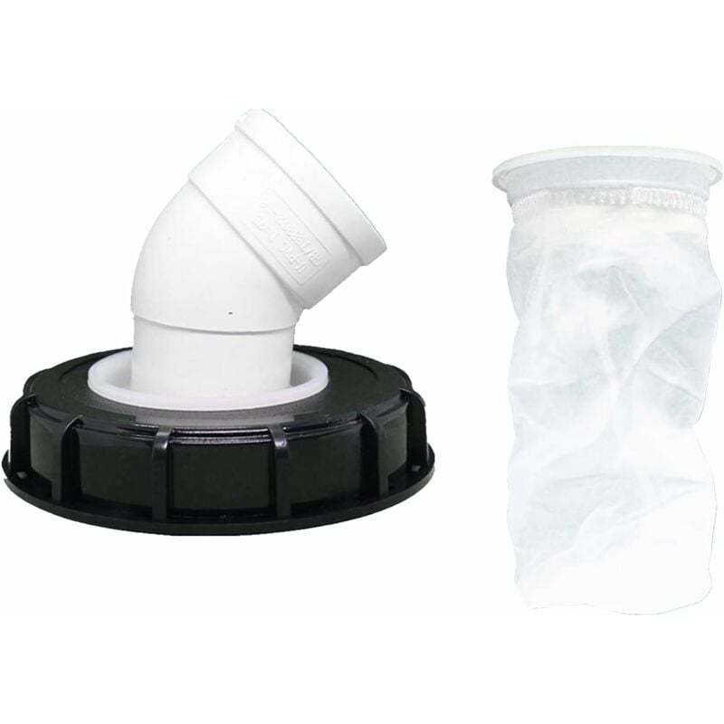 163mm Nylon Rainwater Filter with Lid, 45° Inlet, Washable, Compatible with IBC Water Tank DN 150 - Image 1