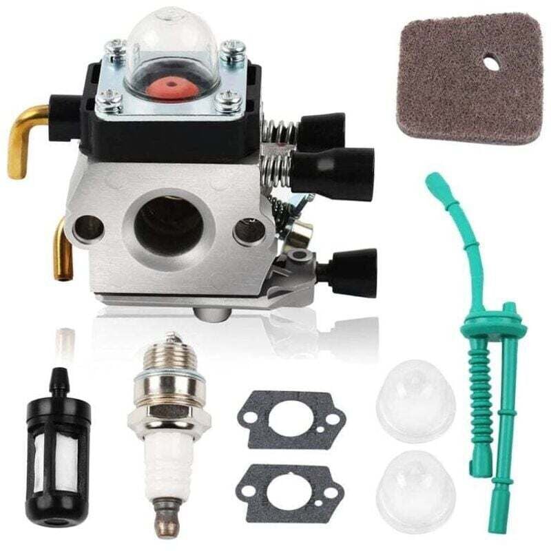 STIHL FS55 FS55R FS55RC FS38 Carburetor Kit with Air Filter Fuel Pump Spark Plug - Image 1