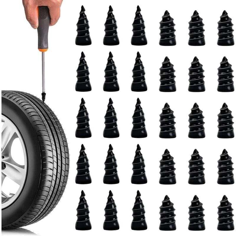 Rubber Tire Repair Spikes 30pcs Quick Fix Puncture Kit Compatible with Cars Motorcycles Trucks 15S 15L - Image 1