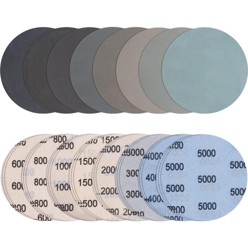 Wet Dry Sanding Discs 50mm 24-Piece 600-5000 Grit for Polishing Metal Wood - Image 1