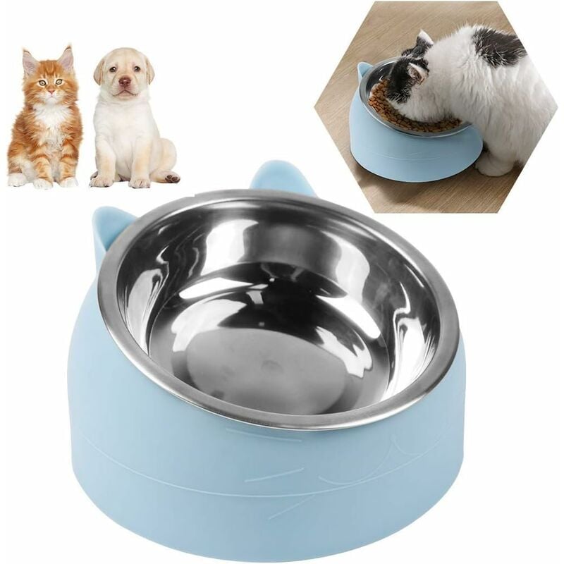 Raised Tilting Cat Bowl 200ml Removable Stand for Cats and Dogs - Image 1