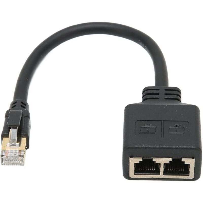 RJ45 Splitter Adapter 1 to 2 Port CAT8 Network Ethernet Splitter for Home Office - Image 1