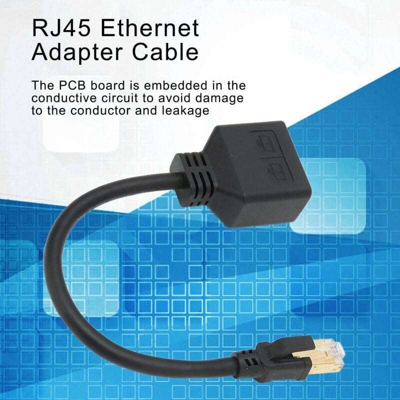 RJ45 Splitter Adapter 1 to 2 Port CAT8 Network Ethernet Splitter for Home Office - Image 2